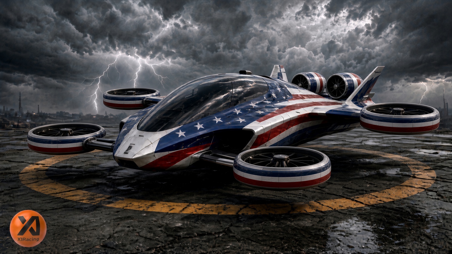 X1 Racing futuristic vehicle